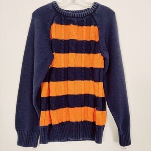 Gymboree Boy's Striped Sweater Size Youth Small 5-6 Years Old Orange Nautical